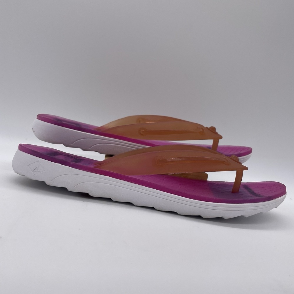 Sperry Womens‎ 7 Shoes Pink Rubber Flip Flop Waterproof Top-Sider Thong Sandals - Picture 2 of 14